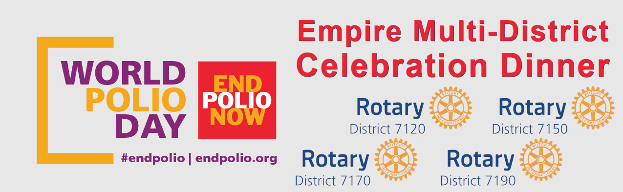 2021 Empire Multi-District World Polio Day Celebration Dinner Program Logo